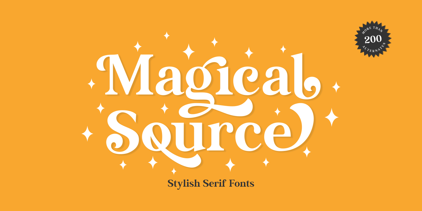 Ejemplo de fuente Magical Source Regular